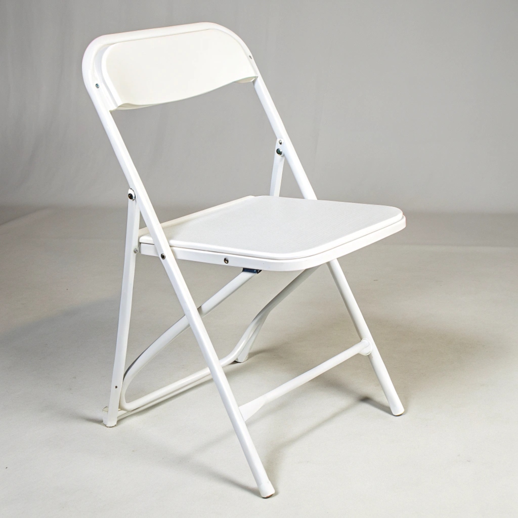 white folding chair